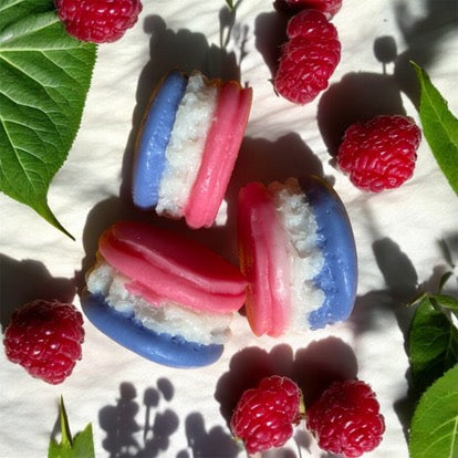 Macaron fondant "Framboise et violette"