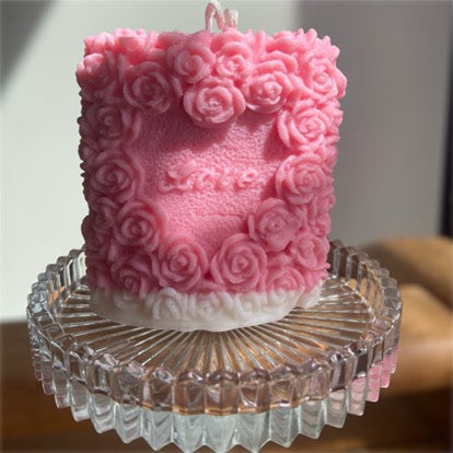 Bougie "Ma belle rose"