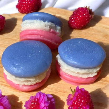 Macaron fondant "Framboise et violette"