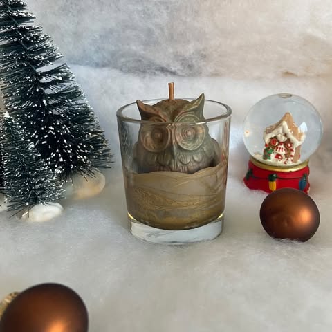 Mini bougie "Au chaud dans mon nid"